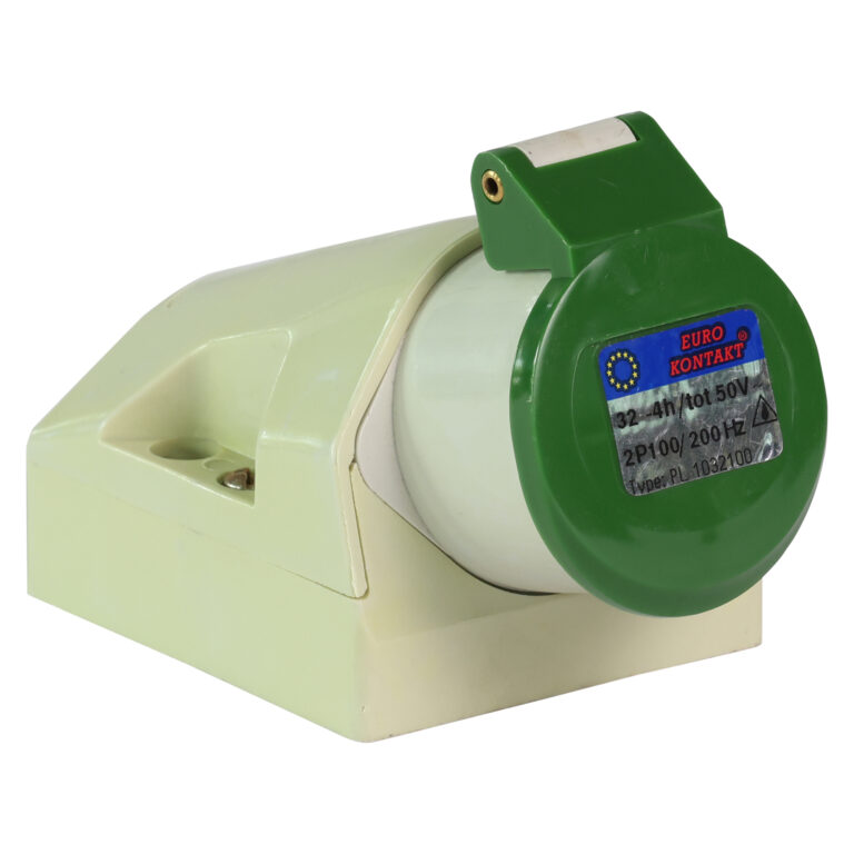 Eurokontakt® Wandcontactdoos 2p. 32A 50V klokstand 4h IP44