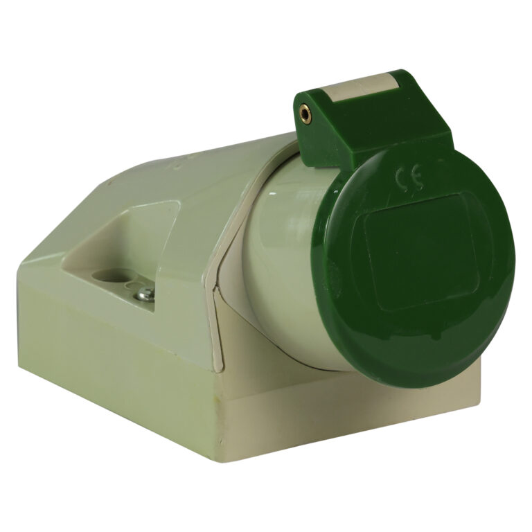 Eurokontakt® Wandcontactdoos 3p. 32A 50V klokstand 4h IP44