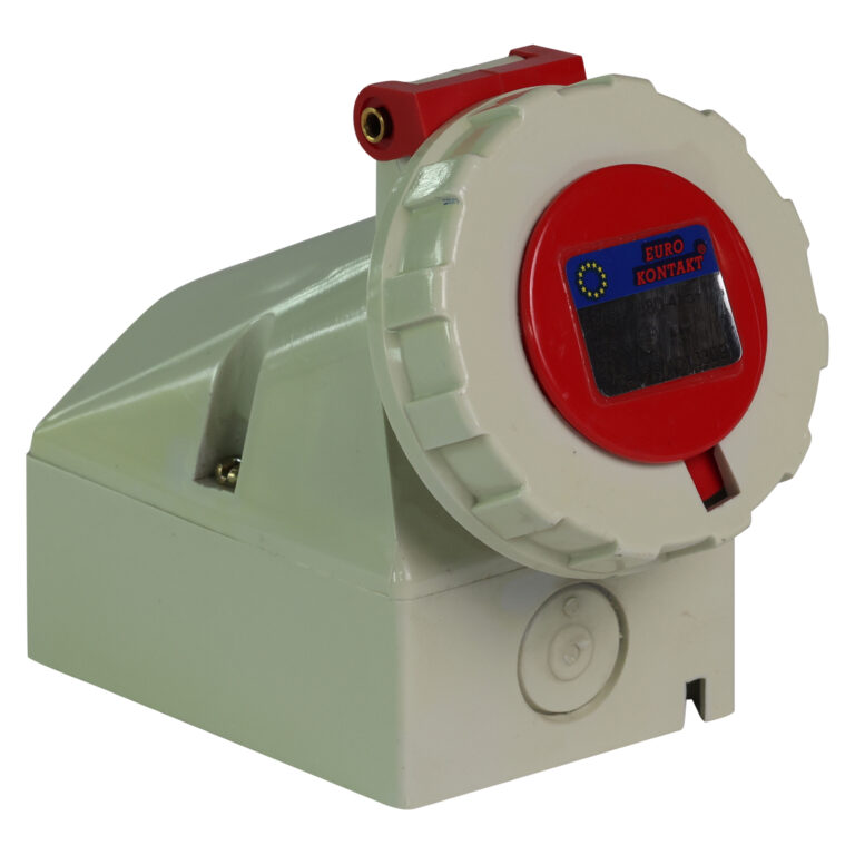 Eurokontakt® Wandcontactdoos 3p. 16A klokstand 9h IP44