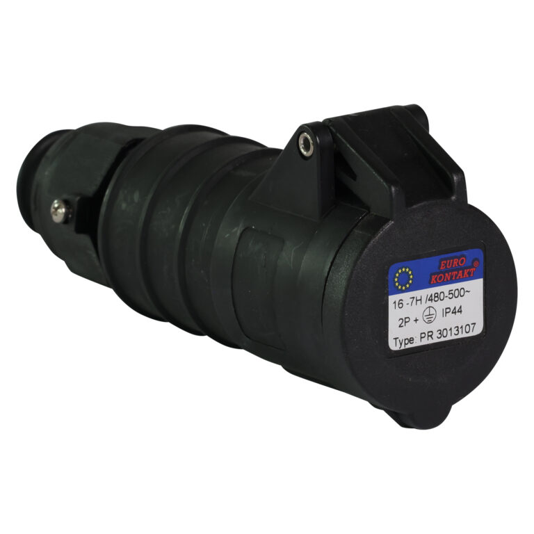 Eurokontakt® Koppelcontactstop 3p. 16A klokstand 7h IP44
