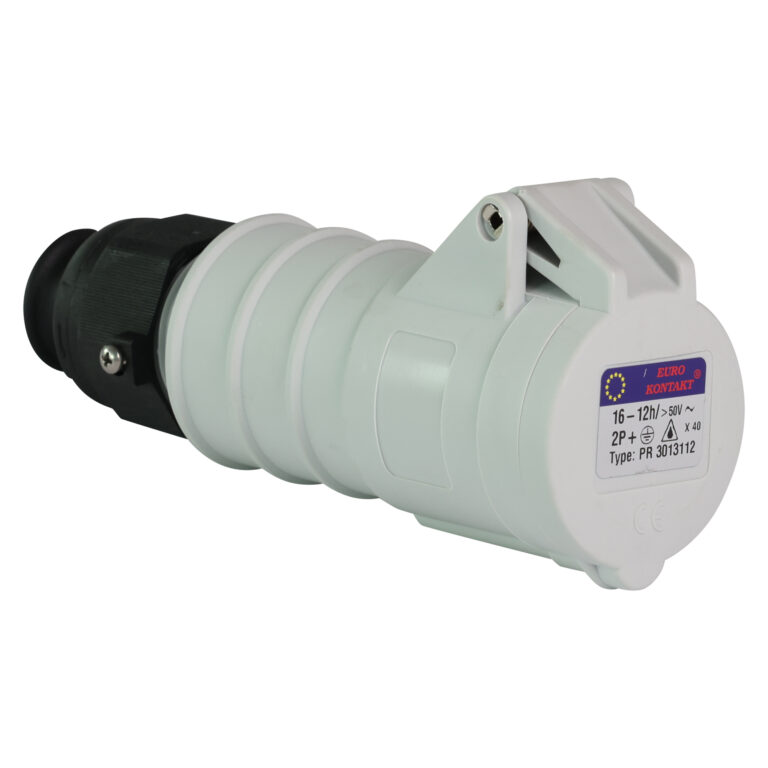 Eurokontakt® Koppelcontactstop 3p. 16A klokstand 12h IP44