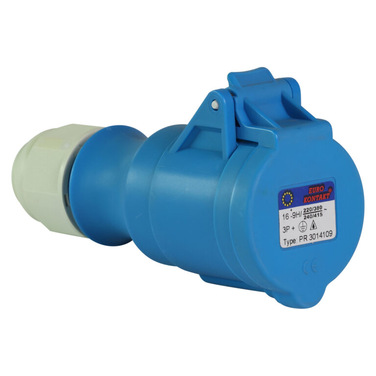 Eurokontakt® Koppelcontactstop 4p. 16A klokstand 9h IP44
