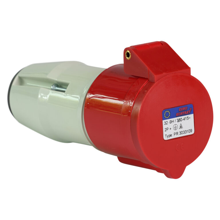 Eurokontakt® Koppelcontactstop 3p. 32A klokstand 9h IP67