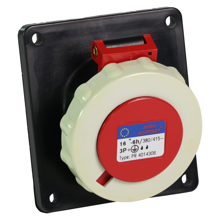 Eurokontakt® Inbouwcontactdoos 4p. 16A IP67