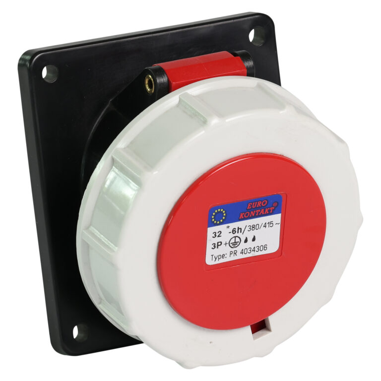Eurokontakt® Inbouwcontactdoos 4p. 32A IP67