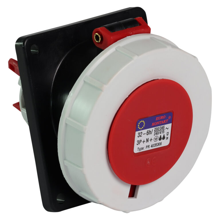 Eurokontakt® Inbouwcontactdoos 5p. 32A IP67