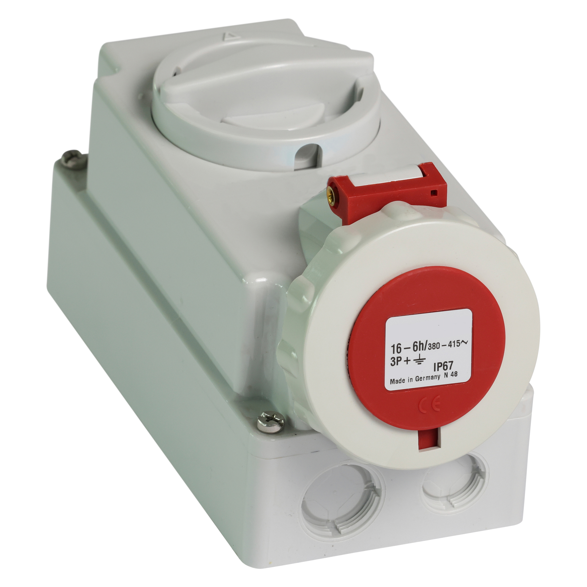 Eurokontakt® Uitschakelbare wandcontactdoos 4p. 16A