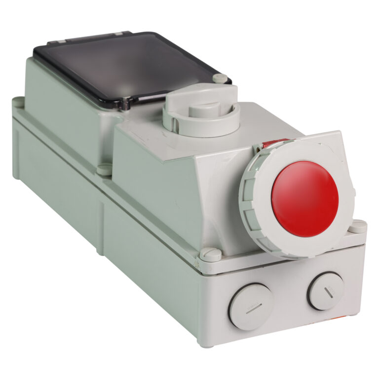 Eurokontakt® Uitschakelbare wandcontactdoos 4p. 63A - met venster