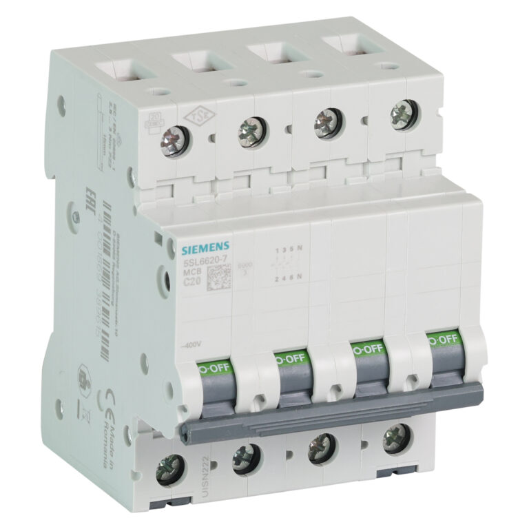 Siemens automaat 4p. (3p.+N) 20A 6kA