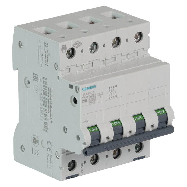 Siemens automaat 4p. (3p.+N) 25A 6kA