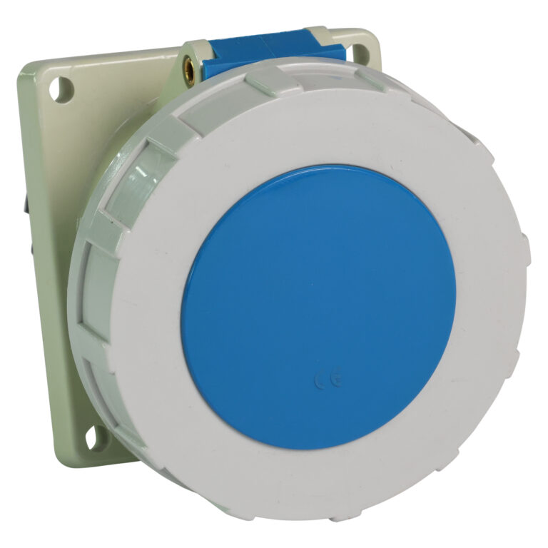 Eurokontakt® Apparaatcontactdoos 5p. 63A klokstand 9h IP67